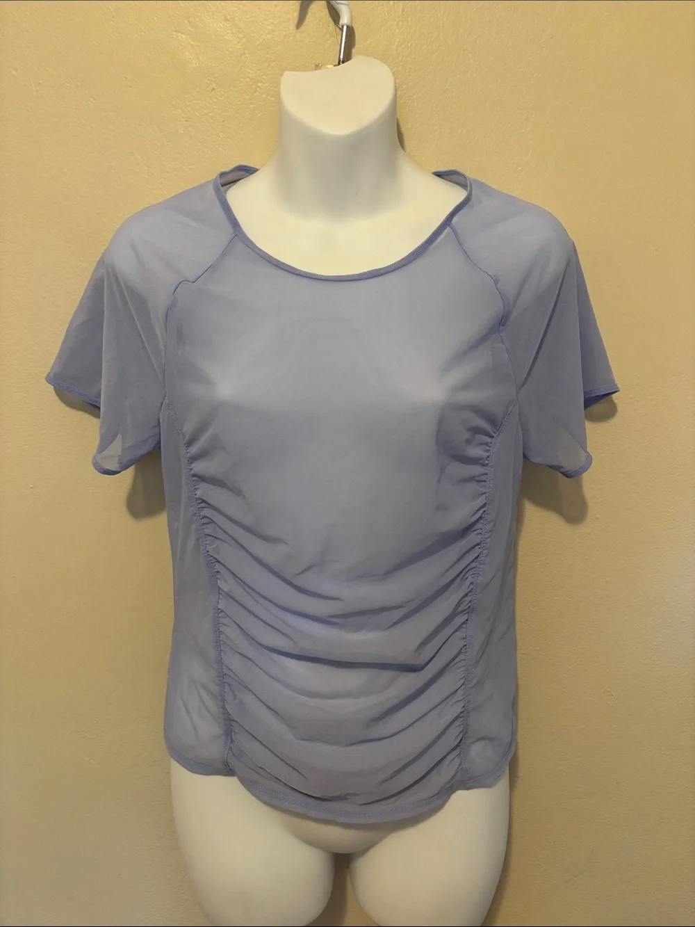 Victoria's Secret Lavender Ruched Short-Sleeve Top